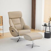 Dola Hills – Euro Top-grain Leather Reclining Chair with Ottoman $749.99