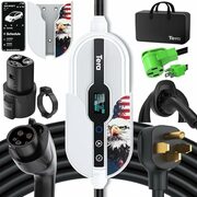 $150: Tera Electric Car Charger Portable: Tesla EV Charger Level 2 & 1 32A 16A 25 FT Charging Cable