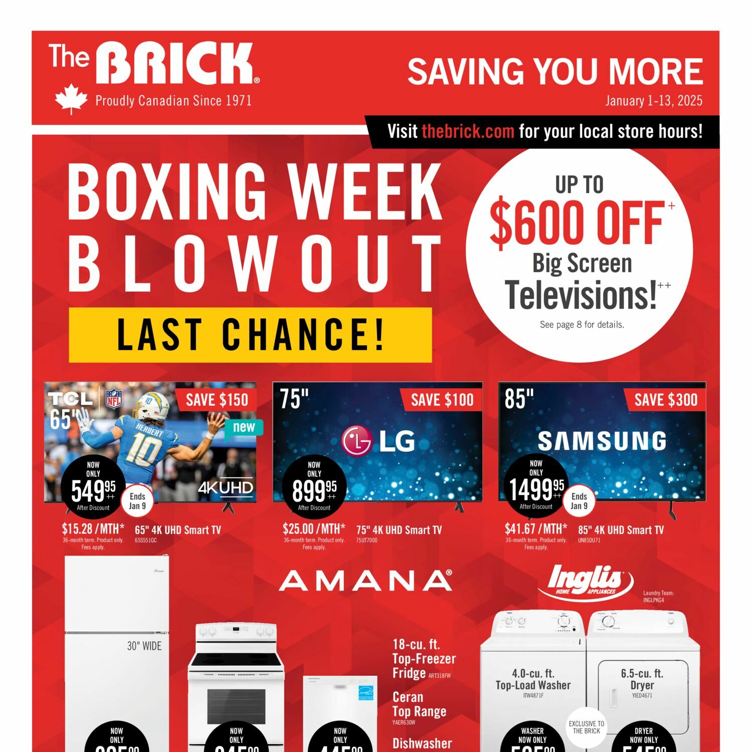 The Brick Weekly Flyer - Last Chance - Boxing Week Blowout (ON) - Jan 1 ...