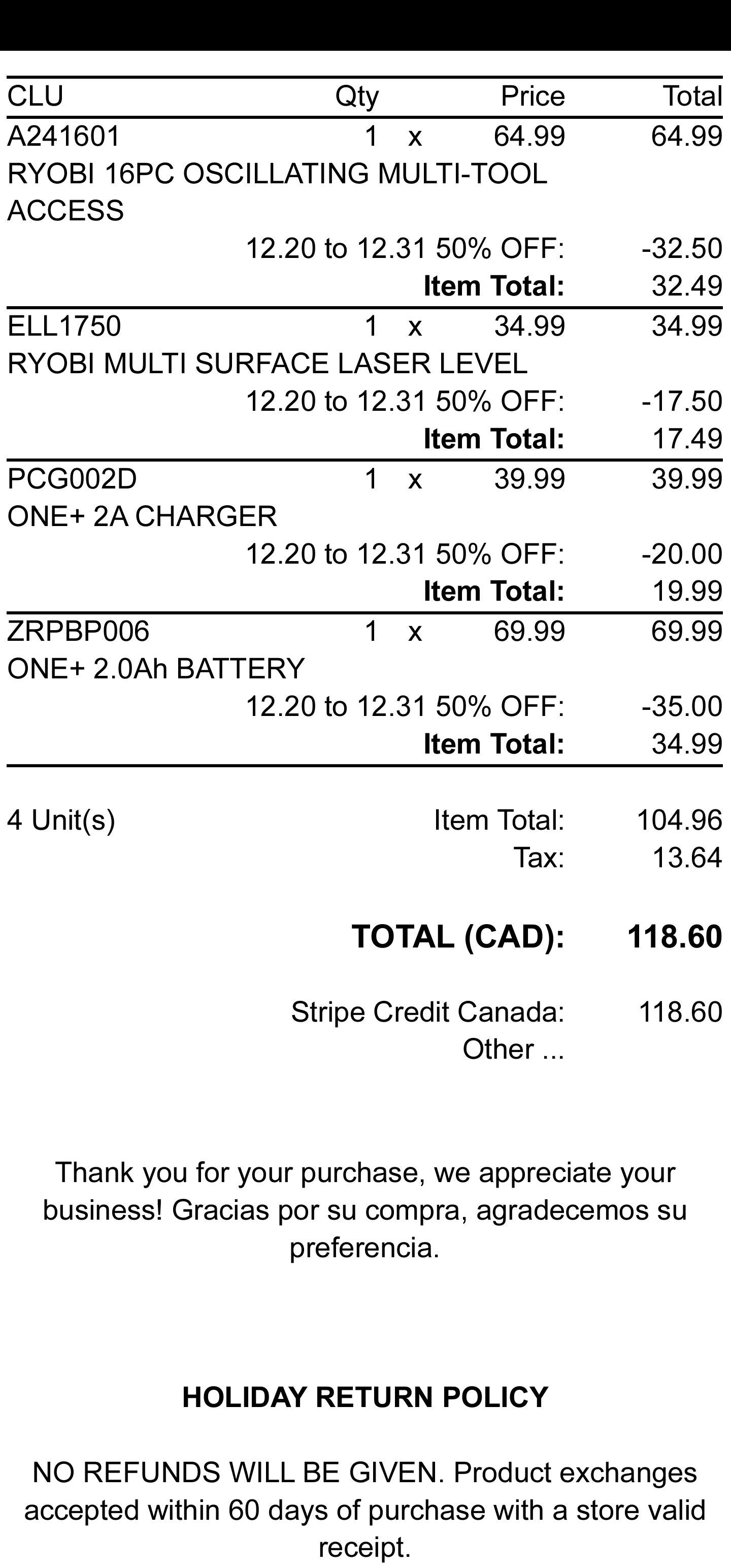 [Direct Tools Canada] [Boxing Day] Select Ryobi tools 50% off (GTA Only ...