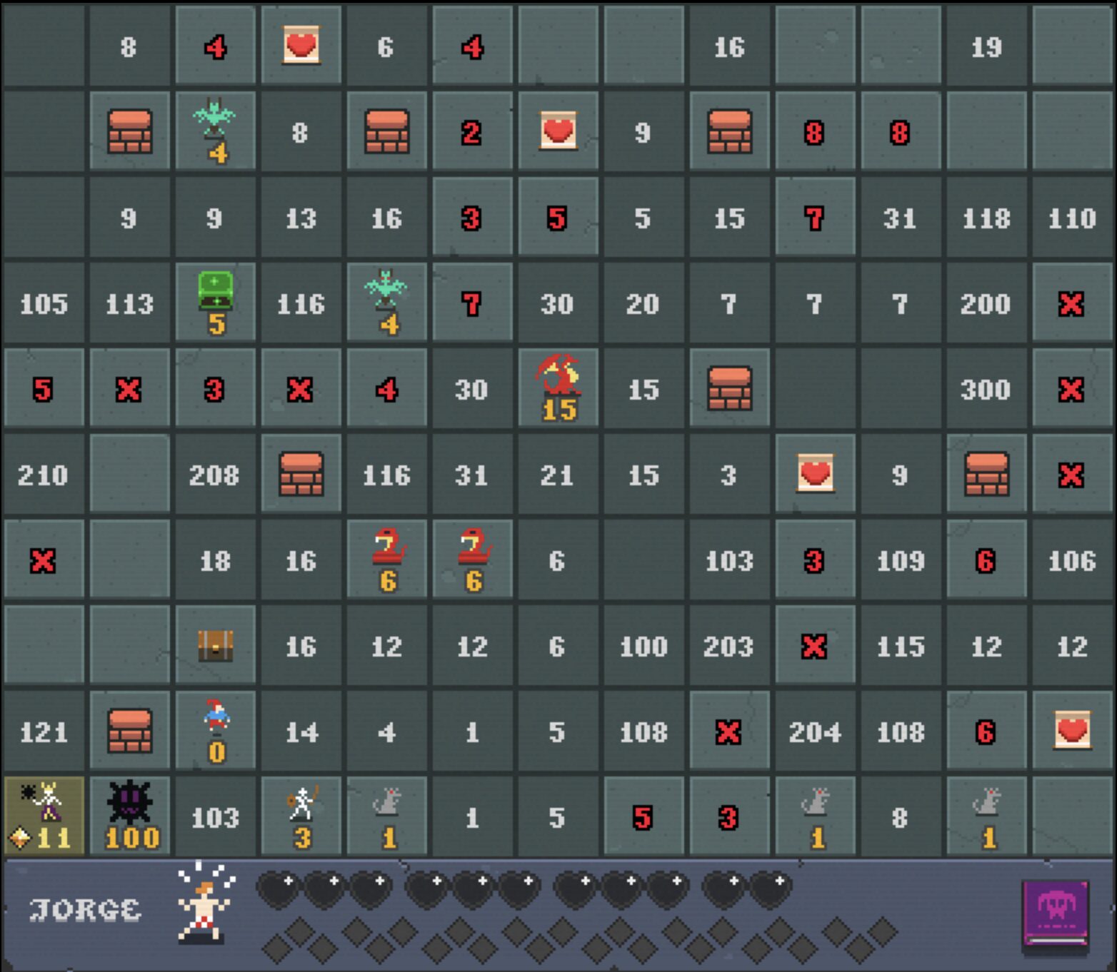 [itch.io] (HTML5) Dragonsweeper (roguelike Minesweeper game ...