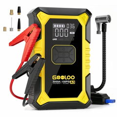 Gooloo A3 Car Jump Starter with Air Compressor, 3000A 150PSI - $89.99 No Tax