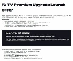 Formula 1 Live Streaming (F1TV Premium) 2025 Season - 15% off for existing F1TV Pro subscribers