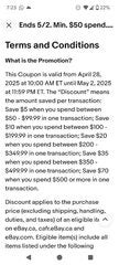 Save upto $70 off on most eBay item (Expires May 2nd)