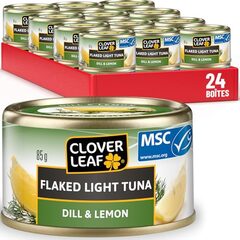 Clover Leaf Flaked Light Tuna Dill & Lemon - 85g, 24 Count - Canned Tuna $22.56