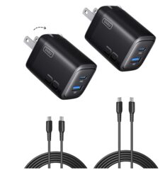 INIU USB C phone Charger, 2-Pack 30W PD QC 3.0 Dual Port with 5ft USB-C Cables-$28 + 40% off coupon)