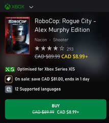 Robocop Alex Murphy edition Xbox - 8.99