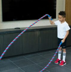 GoZone Kids 15ft Twisted Nylon Battle Rope with Solid Color Handles $3