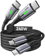 240W [2-Pack,6.6ft] USB C to USB C Fast Charging Cable $9.17