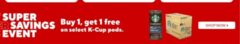 BOGO Free on Select Keurig K Cup Coffee Pods (September 26 - October 2)