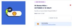 95 Bonus Miles - OCTOBER 8-10 ONLY! on Shell V-Power® NiTRO+