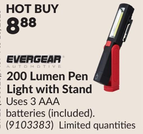 [Princess Auto] Evergear Led Pen Light 200 lumens $8.88 - RedFlagDeals ...