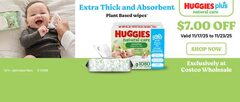 Huggies baby wipes - 15 x 72 - $21.99 online