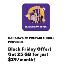 Black Friday - $29 25GB