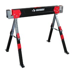 Husky 1300 lb. Steel Adjustable Folding Sawhorse - $59.98