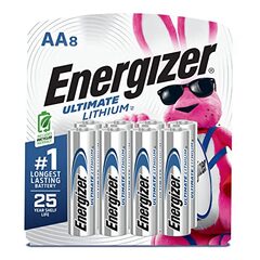 Energizer Ultimate Lithium AA Batteries (8 Pack) - 14.42