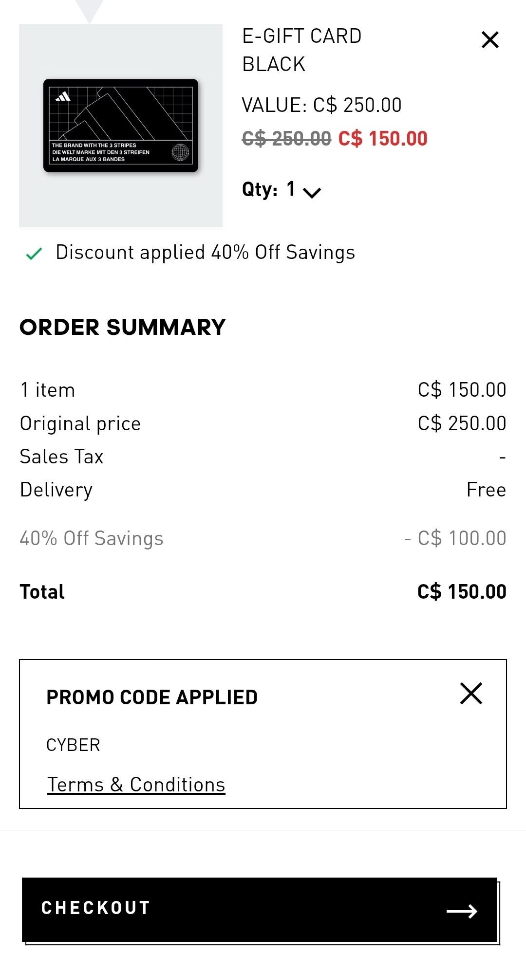 [adidas] Adidas E-GIFT CARD 40% off Using CYBER Code+12% Rakuten - Page ...