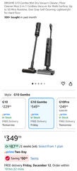 DREAME G10 Combo Wet Dry Vacuum Cleaner $199
