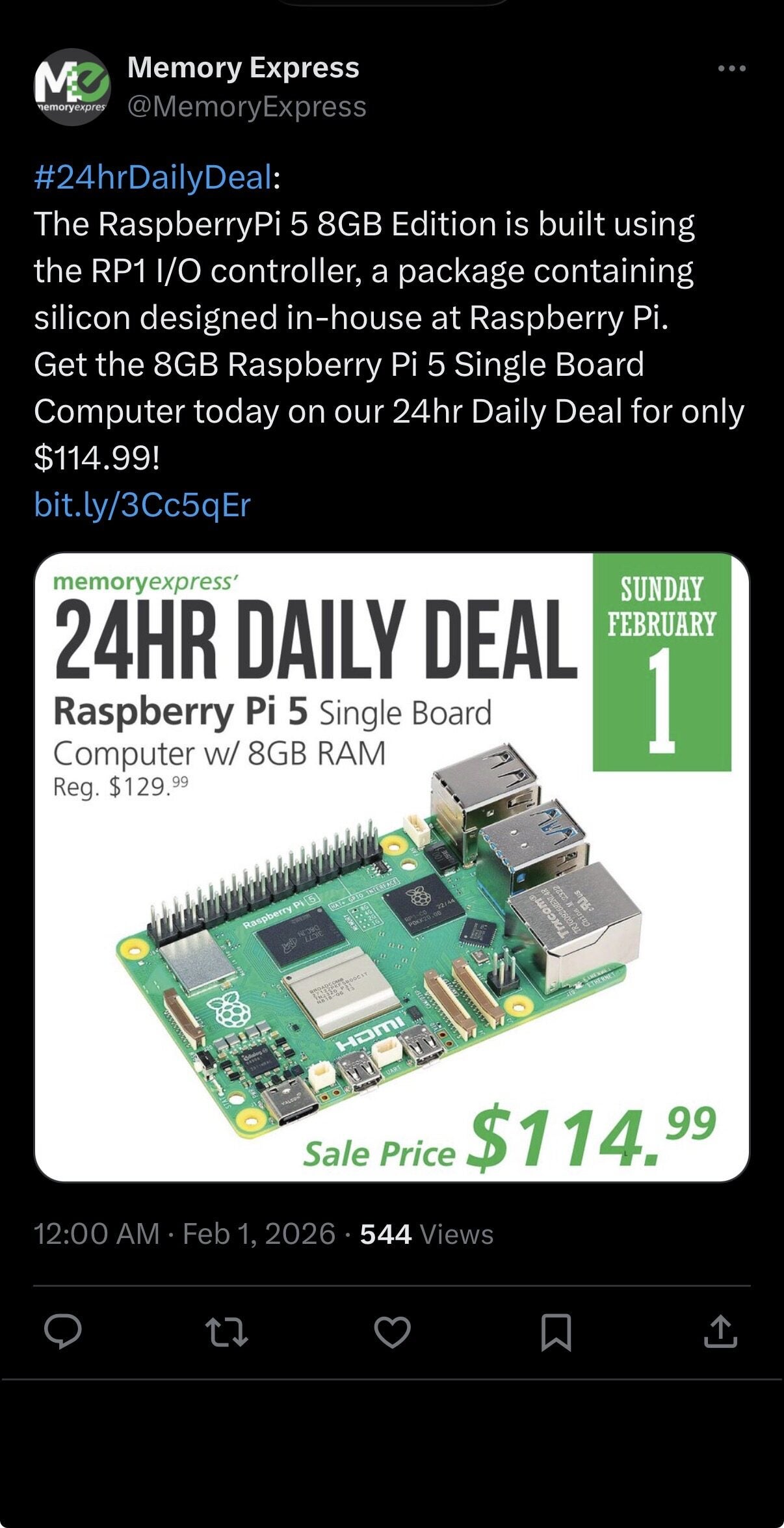 [Memory Express] Raspberry Pi 5 (16gb) $220 - RedFlagDeals.com Forums