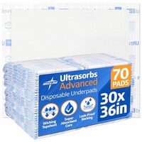 [Amazon.ca] Medline Ultrasorbs Advanced Premium Underpads, 350 lb. Weight Capacity, 30" x 36", 5 per Bag $23.65 (reg. $150.91)