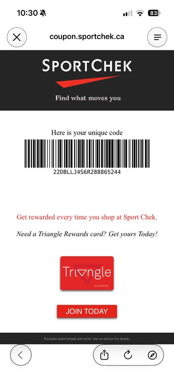 [Sport Chek] SportChek “VIP Up to 60% Off” Targeted Offer (TeamLinkt ...