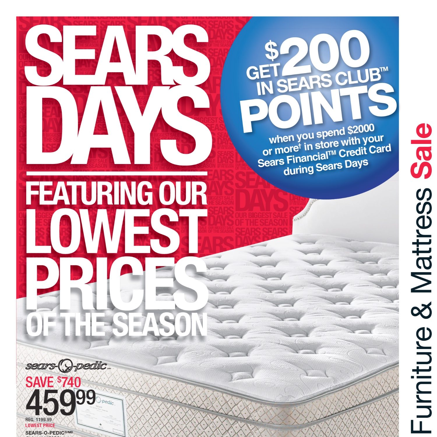 Sears Weekly Flyer Furniture & Mattress Sale Sep 14 23