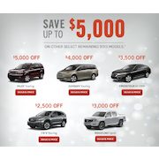 Honda 2013 Model Clearout: Save up to $5000 on Select Remaining 2013 Models and More!