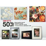 Select Wall Art and All Threshold Frames - Up to 50% Off