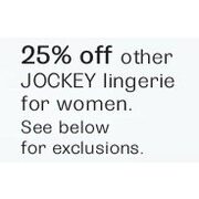 Select Other Jockey Lingerie for Women - 25% Off