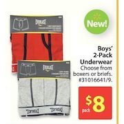 Everlast Boys 2 Pack Underwear - $8.00