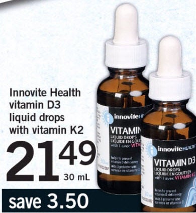 Fortinos Innovite Health Vitamin D3 Liquid Drops With