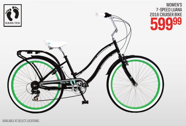 hang ten women's beach cruiser