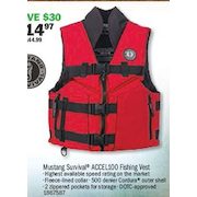 Mustang Survival ACCEL100 Fishing Vest  - $114.97 ($30.00 off)