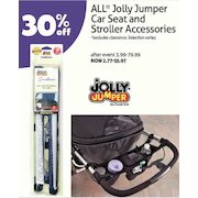 All Jolly Jumper Car Seat and Stroller Accessories - From $2.77 (30% off)