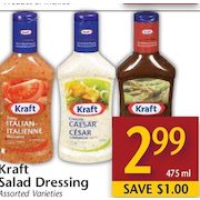 Kraft Salad Dressing  - $2.99/475 ml ($1.00 off)