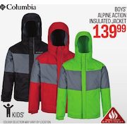 Columbia Boy's Alpine Action Insulated Jacket - $139.99