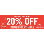 Whirlpool, KitchenAid, Maytag, LG, Frigidaire Major Kitchen Appliances  - Up to 20% off