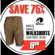 Ripzone Men’s Manic Walkshorts - $9.99 (75% off)