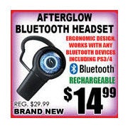 Afterglow Bluetooth Headset - $14.99