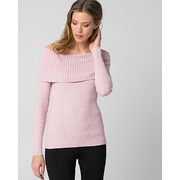 Rib Cotton Blend Foldover Sweater - $49.99 ($19.96 Off)