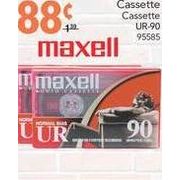 Maxell Cassette UR-90  - $0.88