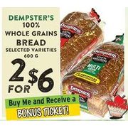 Dempster's 100% Whole Grains Bread - 2/$6.00