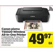 Canon Pixma TS5020 Wireless All-In-One Printer - $49.97
