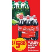 Coca-Cola or Canada Dry Soft Drinks - 3/$5.88