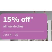 All Wardrobes  - 15% off