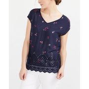T-shirt With Eyelet Design - $12.97 ($23.93 Off)