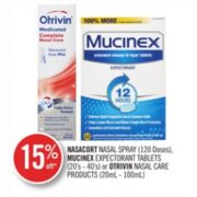 15% Off Mucinex Expectorant Tablets