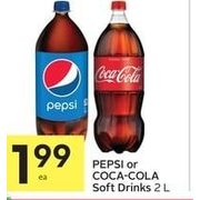 Pepsi or Coca-Cola Soft Drinks - $1.99