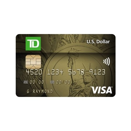 Td Us Dollar Visa Card Make Purchases Without Credit Card Foreign - 