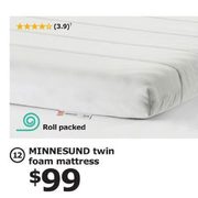 Minnesund Twin Foam Mattress - $99.00